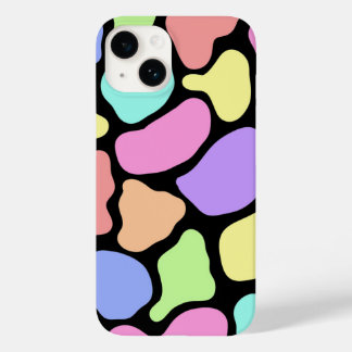 抽象芸術パステルカラー電話ケース(黒) Case-Mate iPhone 14ケース