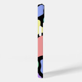 抽象芸術パステルカラー電話ケース（黒） Case-Mate iPhoneケース (裏面 / 右)