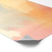 抽象芸術パステルグラデーションカラー ポスター (角)