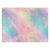 抽象芸術パステルグリッターシームレス模様 テーブルクロス (正面(横))