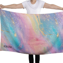 抽象芸術パステルグリッターシームレス模様 ビーチタオル