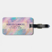 抽象芸術パステルグリッターシームレス模様 ラゲッジタグ (裏面横)