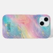 抽象芸術パステルグリッターシームレス模様 Case-Mate iPhoneケース (裏面 (横))