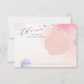 抽象芸術パステルサークルアドバイスカードブライダルシャワー 招待状 (正面)