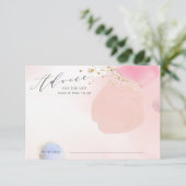 抽象芸術パステルサークルアドバイスカードベビーシャワー 招待状 (スタンド正面)