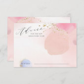 抽象芸術パステルサークルアドバイスカードベビーシャワー 招待状 (正面/裏面)