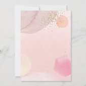抽象芸術パステルサークルガールベビーシャワー 招待状 (裏面)