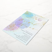 抽象芸術パステルサークル箔ブライダルシャワー箔 箔招待状 (回転した状態)