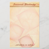 抽象芸術パステルジオメトリタイルの背景 便箋 (正面)