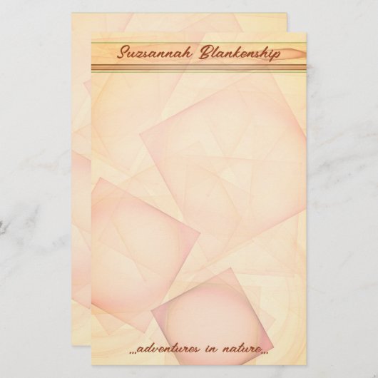 抽象芸術パステルジオメトリタイルの背景 便箋 (正面/裏面)