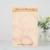 抽象芸術パステルジオメトリタイルの背景 便箋 (スタンド正面)