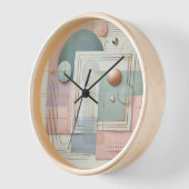 抽象芸術パステルジオメトリックウォールクロック 壁時計 (傾斜)