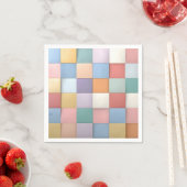 抽象芸術パステルタイル壁パターン スタンダードカクテルナプキン (インサイチュ)