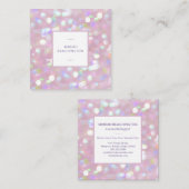 *~*抽象芸術パステルダスティバララベンダー《写真》ぼけ味ドット スクエア名刺 (正面/裏面)