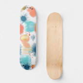 抽象芸術パステルバーストウィーコンテンポラリート スケートボード (正面)