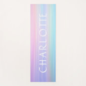 抽象芸術パステルパタパーソナライズされたーン名 ヨガマット (正面)