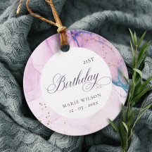 抽象芸術パステルパープルブルーティール（緑がかった色）anyエージ誕生日