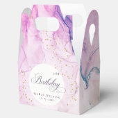 抽象芸術パステルパープルブルーティール（緑がかった色）anyエージ誕生日 フェイバーボックス (オープン)