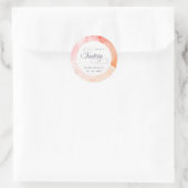 抽象芸術パステルピンクオレンジスイーツ16誕生日 ラウンドシール (バッグ)