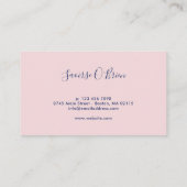 抽象芸術パステルピンクターコイズ 名刺 (裏面)