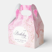 抽象芸術パステルピンクパープルエイジ誕生日 フェイバーボックス (正面サイド)
