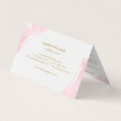 抽象芸術パステルピンク水彩ブラシストローク 名刺 (裏面)