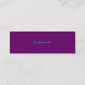 抽象芸術パステルフラクタルくもの巣しおり名刺 スキニー名刺 (裏面)