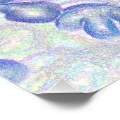 抽象芸術パステルフラワーズスケッチ ポスター (コーナー)