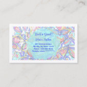 抽象芸術パステルフローラデザインカスタマイズ 名刺 (正面)