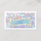 抽象芸術パステルフローラデザインカスタマイズ 名刺 (裏面)