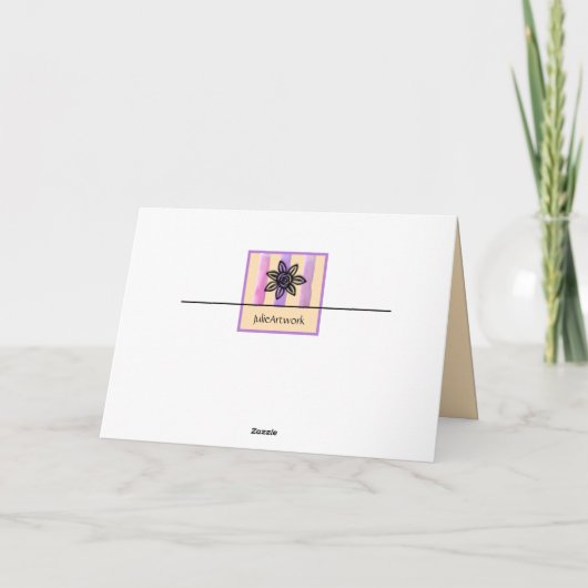 抽象芸術パステルフローラマザーズデイカード シーズンカード (裏面)