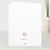 抽象芸術パステルフローラ折りグリーティングカード カード (裏面)