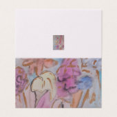 抽象芸術パステルフローラ折り畳みカード (外部フラット)