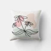 抽象芸術パステルフローラ鉛筆 クッション (裏面)