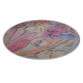 抽象芸術パステルフローラ カッティングボード (角)