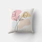 抽象芸術パステルフローラ クッション (裏面)