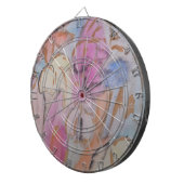 抽象芸術パステルフローラ ダーツボード (正面右)