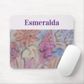 抽象芸術パステルフローラ パーソナライズされた マウスパッド (マウス)