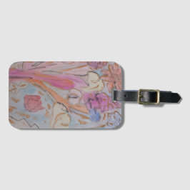 抽象芸術パステルフローラ ラゲッジタグ