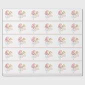 抽象芸術パステルフローラ ラッピングペーパー (フラット)