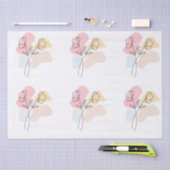 抽象芸術パステルフローラ 薄葉紙 (クラフト)