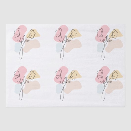 抽象芸術パステルフローラ 薄葉紙 (正面)