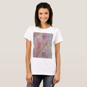 抽象芸術パステルフローラ Tシャツ (正面フル)
