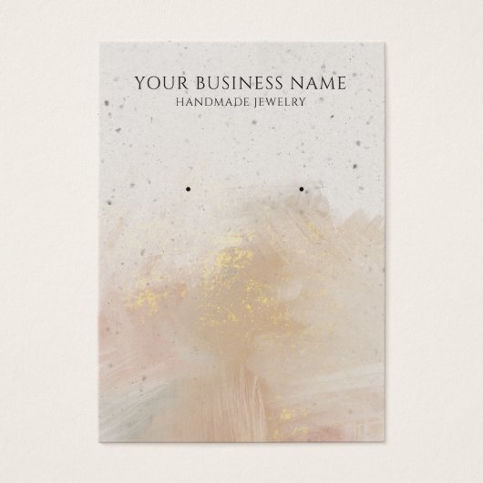 抽象芸術パステルブラシイヤリングディスプレイカード (正面)