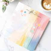 抽象芸術パステルブラッシュストロパーソナライズされたーク ノートパッド