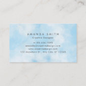 抽象芸術パステルブルースカイクラウドパーソナライズド 名刺 (裏面)