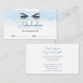 抽象芸術パステルブルーメイクアップアーティストアイドラッシュ 予約カード (正面/裏面)