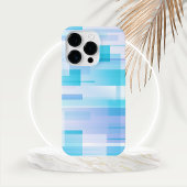 抽象芸術パステルブロックの青と紫 iPhone 15ケース