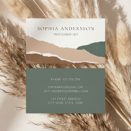 抽象芸術パステルマウンテン破れエッジ 名刺