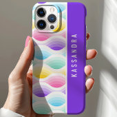 抽象芸術パステルレインボーウェーモダンズ iPhone 15ケース